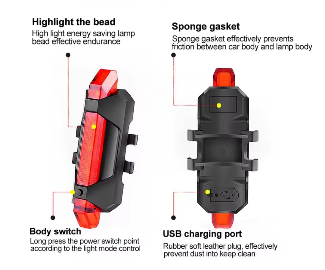 LUZ LED POSTERIOR BICICLETA